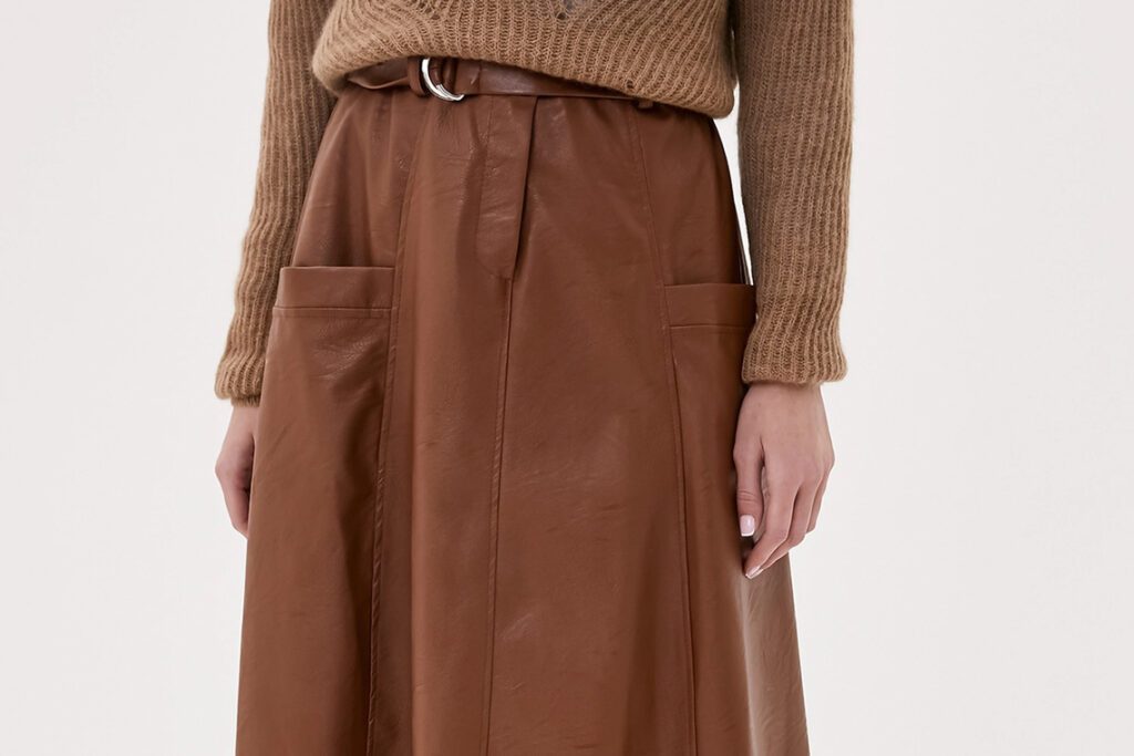 Что одеть с коричневой юбкой? С чем носить коричневую юбку?