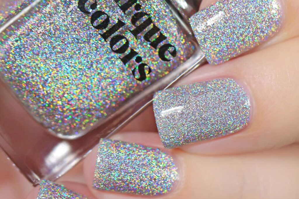 глиттер на ногтях