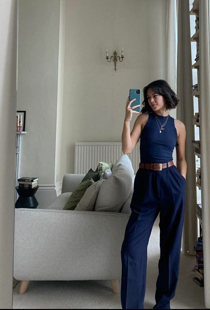 Цветной трикотажный топ — одежда на лето 2023