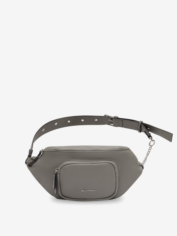 Сумка поясная JULIA серый