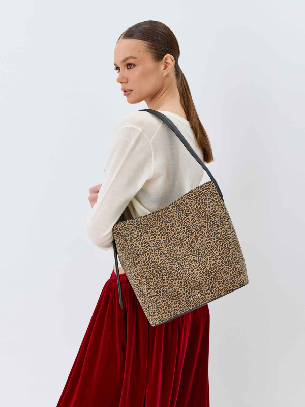 Сумка женская CHANTELLE принт леопард/черный