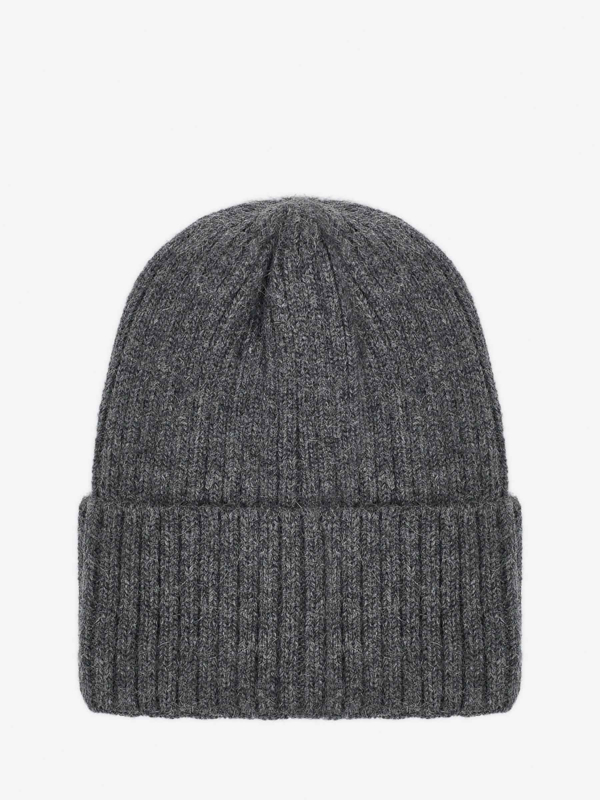 Шапка-бини с содержанием шерсти, серый