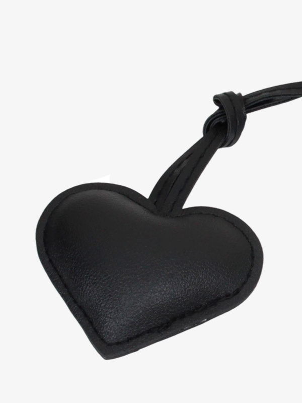 Брелок - обвес на сумку сердце, черный